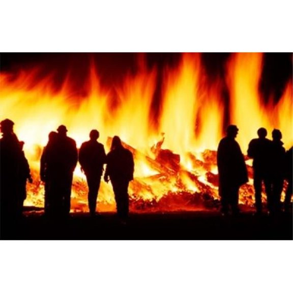 Bonfire Brass Monkey Motorcycle Rally Oturehua Maniototo Central Otago Poster Print by David Wall