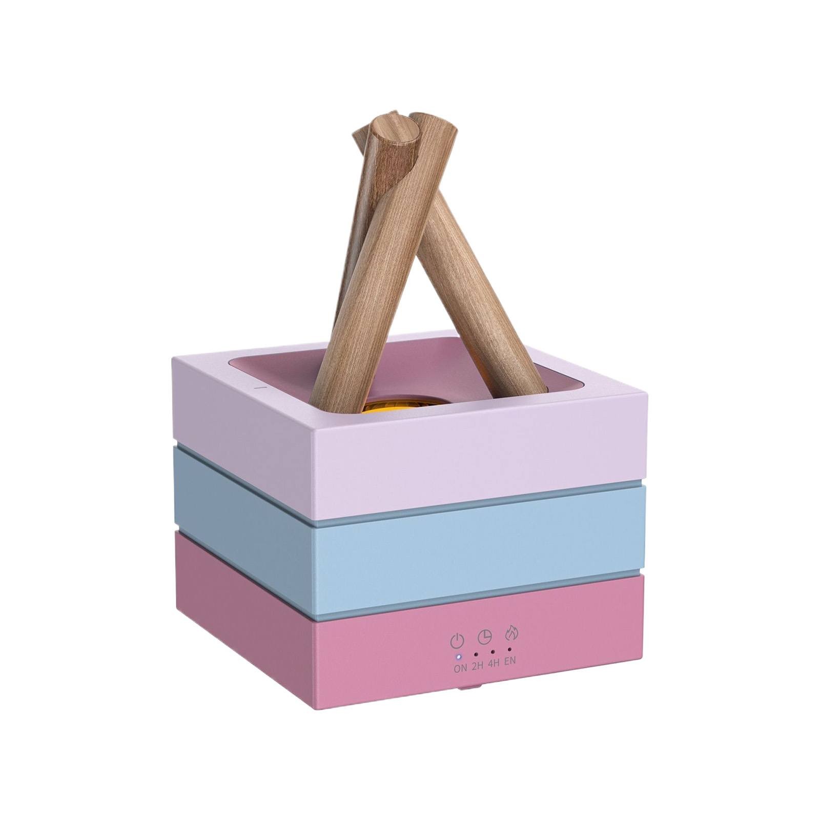 Bonfire Diffuser 280ml, 2-in-1 Campfire Flame Fire Air Purifier and Humidifier, 7-Color Fireplace Campfire Aromatherapy Essential Oil Diffuser for Bedroom - Timer (2/5/6H), Auto-Off, Type-C