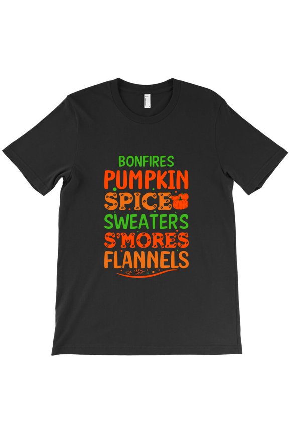 Bonfires Pumpkin Spice Sweaters Camping Fall, Autumn Holiday - Everyday Gift G7274 Unisex T-Shirt, Up to Size 5XL
