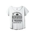 thumbnail image 1 of Bonfires Summer Nights And Friends Count Me In Women's Fashion Slouchy Dolman T-Shirt Tee Heather White 2X-Large, 1 of 3