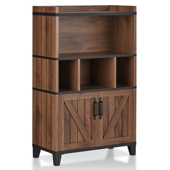 Bongard Wood Multi-Storage Buffet, Distressed Walnut