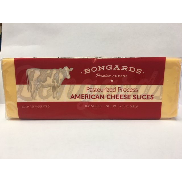 Bongards American Cheese Slices, 3 Lbs., 108 Count