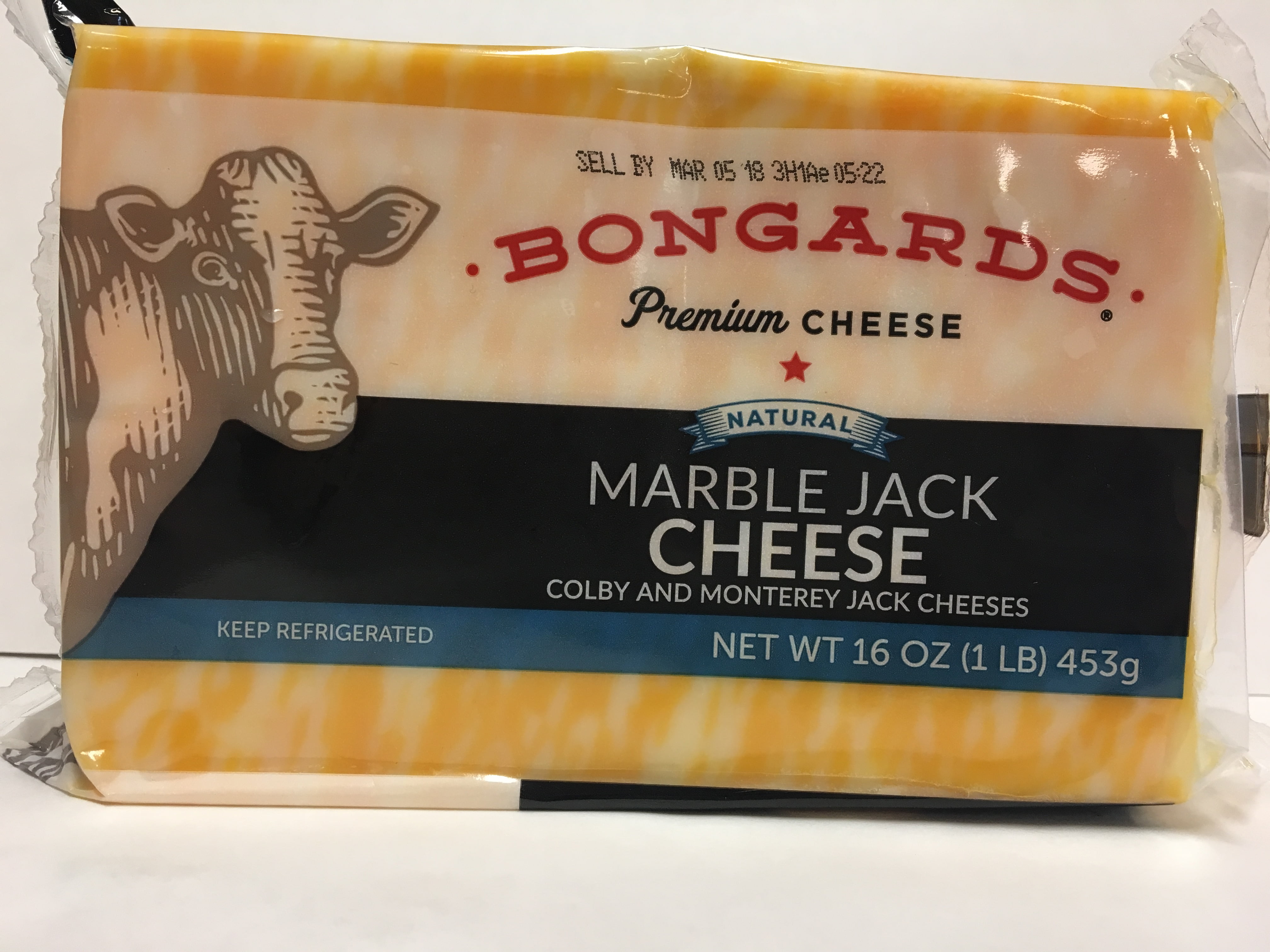 Bongards Premium Natural Marble Jack Cheese, 16 Oz.