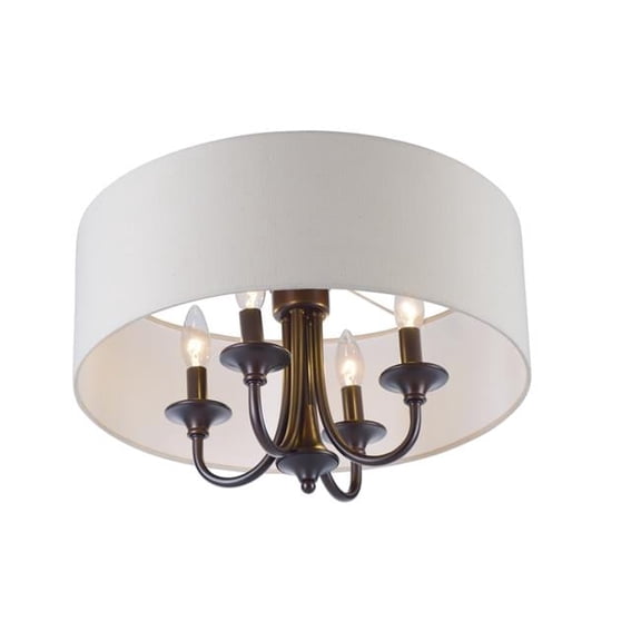 Bongo 4-Light Semi-Flush Mount, Oil Rubbed Bronze