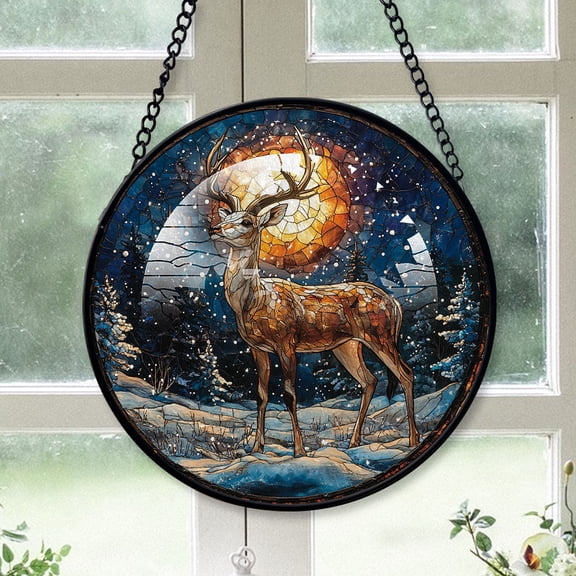 Bongo Antelope Ornament Christmas 2025, Bongo Antelope Stained Glass Window Hanging Artistic Handmade Glass Ornament, Perfect for Nature Lovers