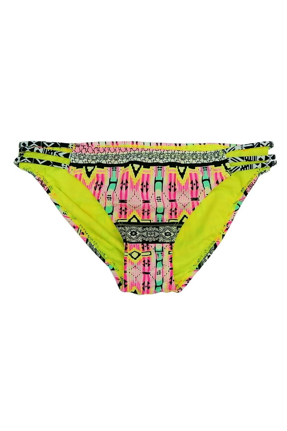 Aztec Strappy Hipster Bikini Bottoms Swimsuit Juniors' Medium