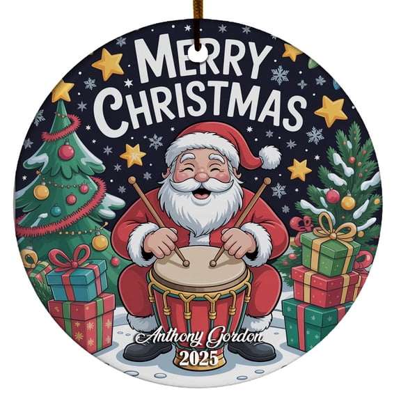 Bongo Drums Ornaments for Christmas Tree, Keepsake Decor 2025, Ornament Gift for Bongo Drums Lovers, Custom Player Name Christmas Ornament, Music Lovers and Classical Instrument Fans