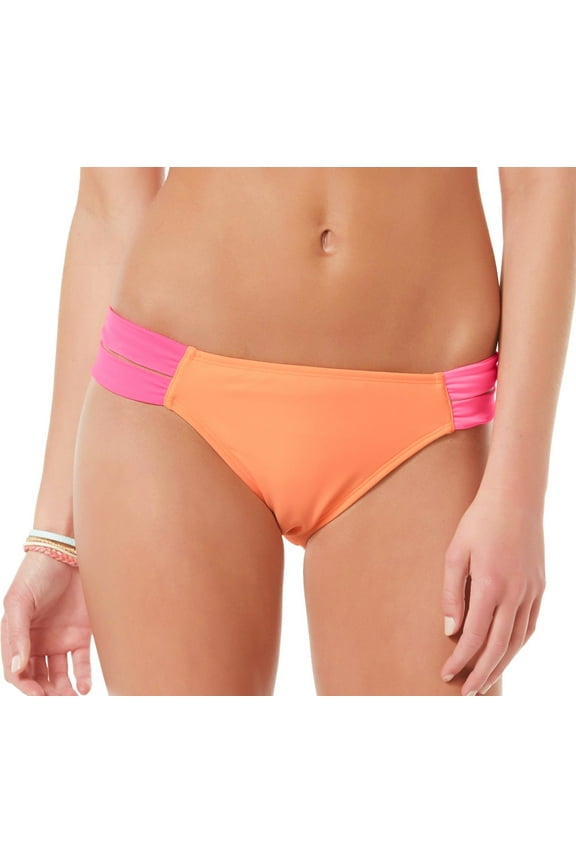 Neon Sherbet Double Strap Bikini Bottoms Swimwear Medium