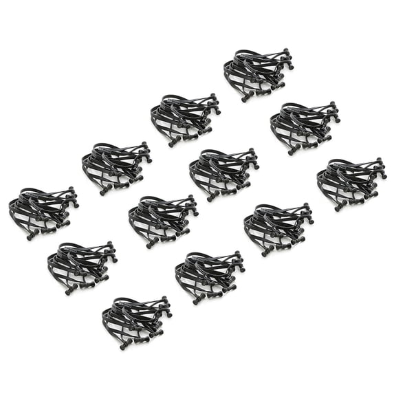 BongoTies 12 Pack 5" Style D Cable Tie, Obsidian, (Pack Of 10)