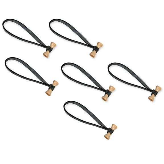 BongoTies 6 Pack Original 5" Cable Ties, Bamboo / Black (Pack Of 10)