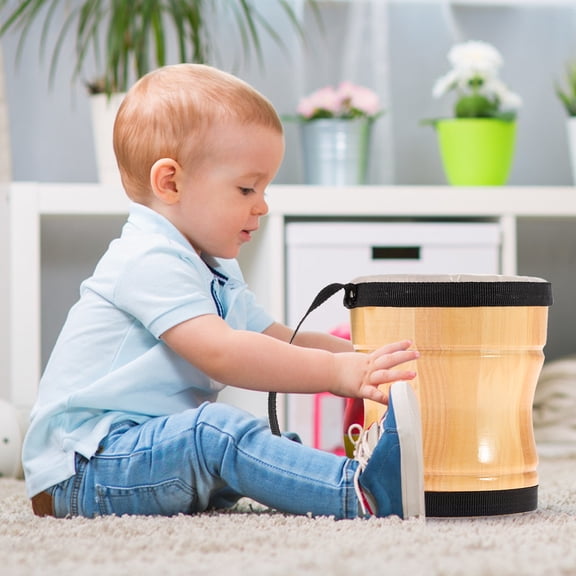 Bongos,Kids Children Wood Hand Drum Musical Percussion With Stick Wood Hand Drum Musical Toy Percussion Baoe Moweo Hxber Siuke