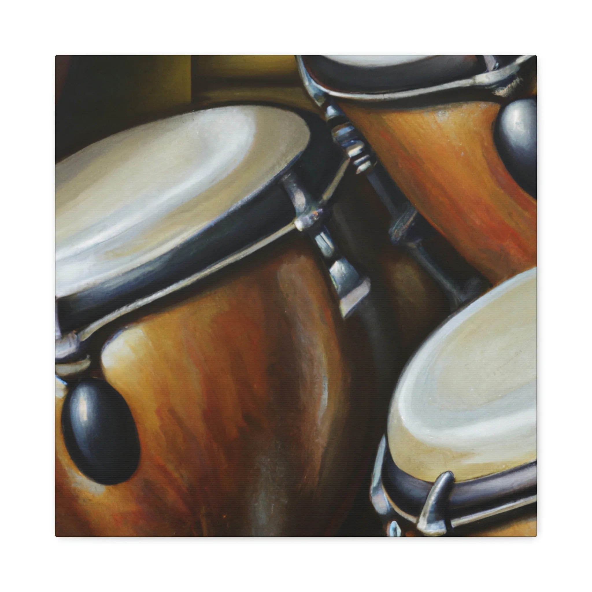 Bongos in Rhythmical Tune Canvas