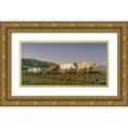 thumbnail image 1 of Bonheur, Rosa 18x11 Gold Ornate Wood Framed with Double Matting Museum Art Print Titled - Ploughing in the Nivernais, 1 of 4
