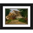thumbnail image 1 of Bonheur, Rosa 18x14 Black Ornate Wood Framed with Double Matting Museum Art Print Titled - The Farm at the Entrance of the Wood, 1 of 4