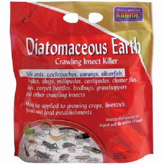 Bonide 121 5 LB Bag Of Diatomaceous Earth All Natural Crawling Insect Slug Killer - Quantity of 4