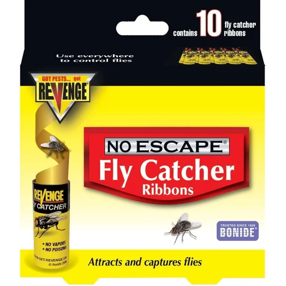 Bonide 46125 Revenge No Escape Fly Catcher Ribbons 10-Pack