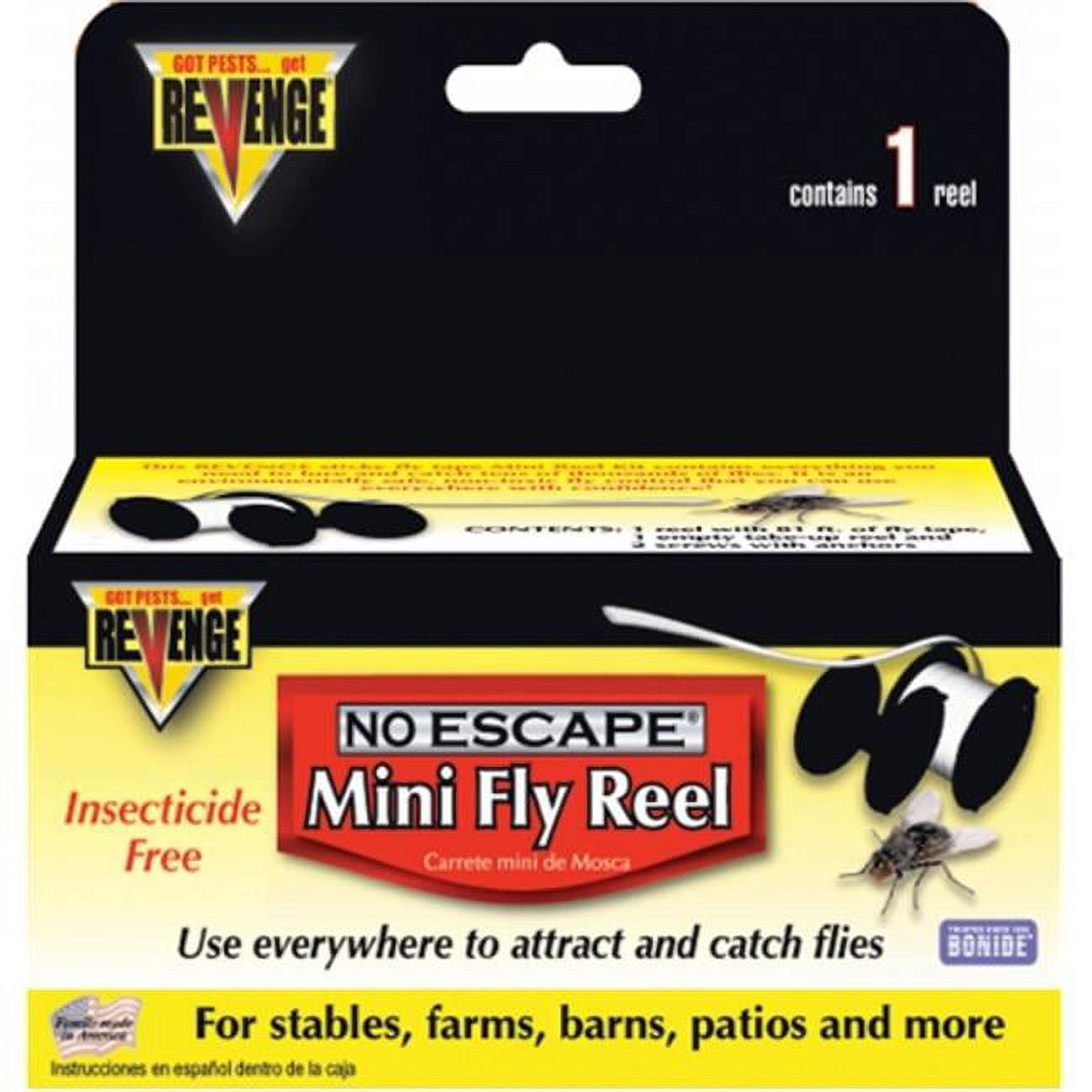 Bonide 46130 Sticky Fly Tape Mini Reel 81ft Light Yellow