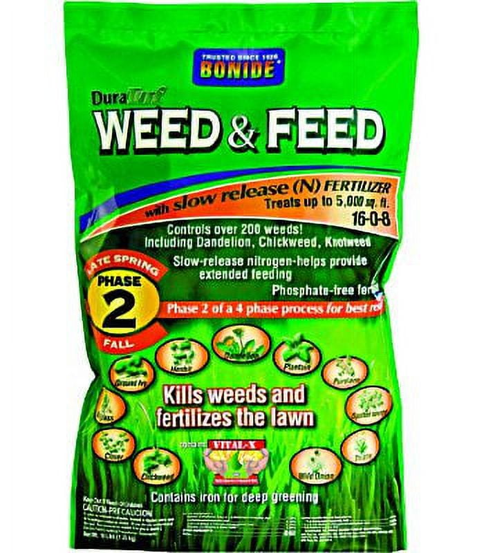 Bonide 60422 weed and feed fertilizer solid mild fertilizer 16 pound