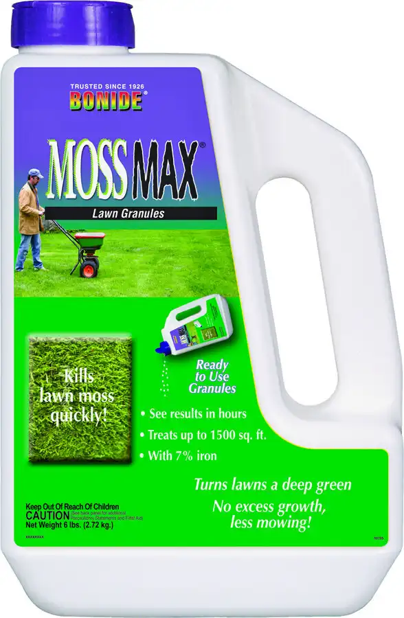 Bonide 60725 Mossmax (R) 6 Pound Lawn Moss Killer, Granular, Brown, 6 Pound Jug