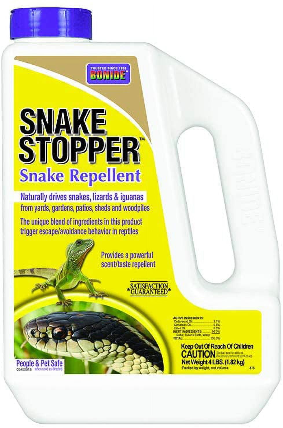 Bonide 875 Snake Stopper Animal Repellant Granules, 4-Pound
