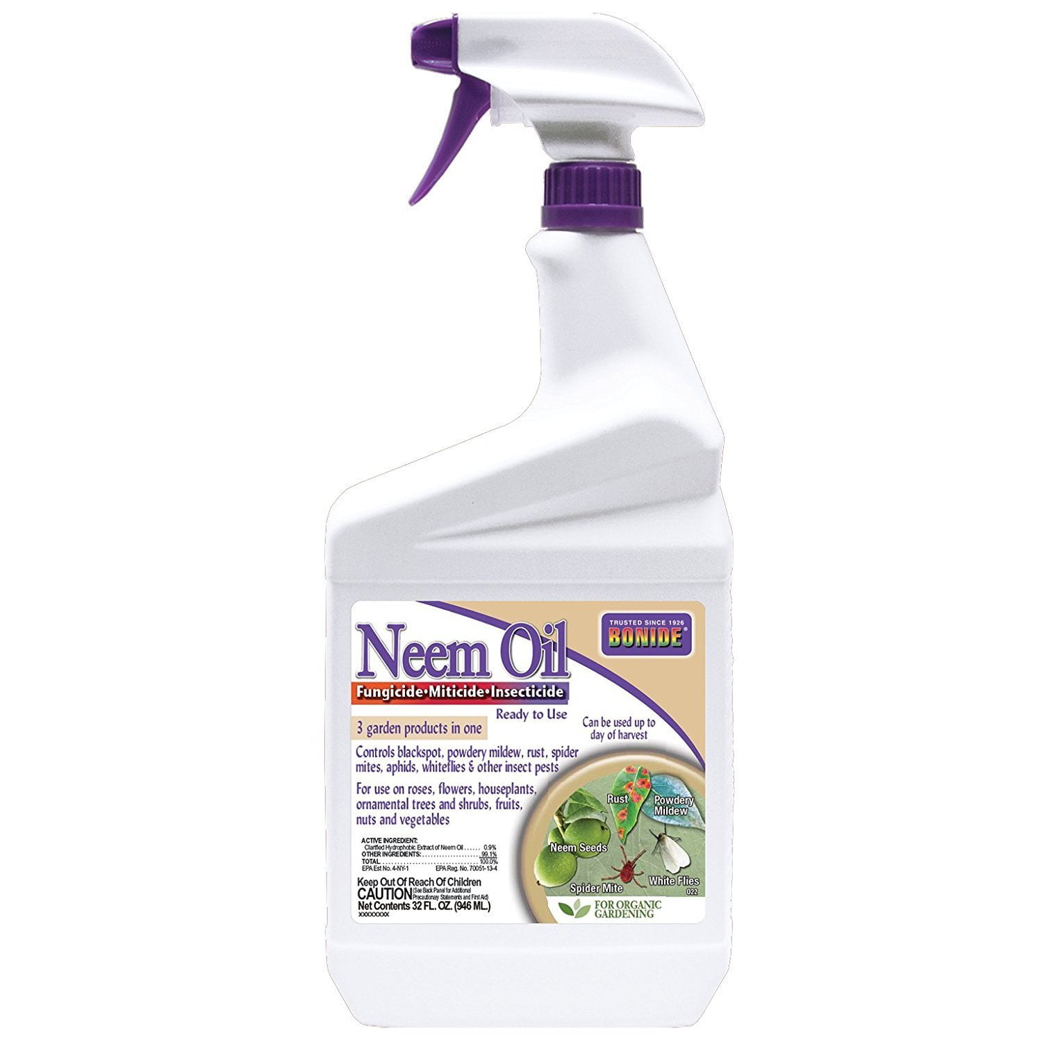 Bonide BND022 - Ready to Use Neem Oil, Insect Pesticide for Organic  Gardening 32 oz. 