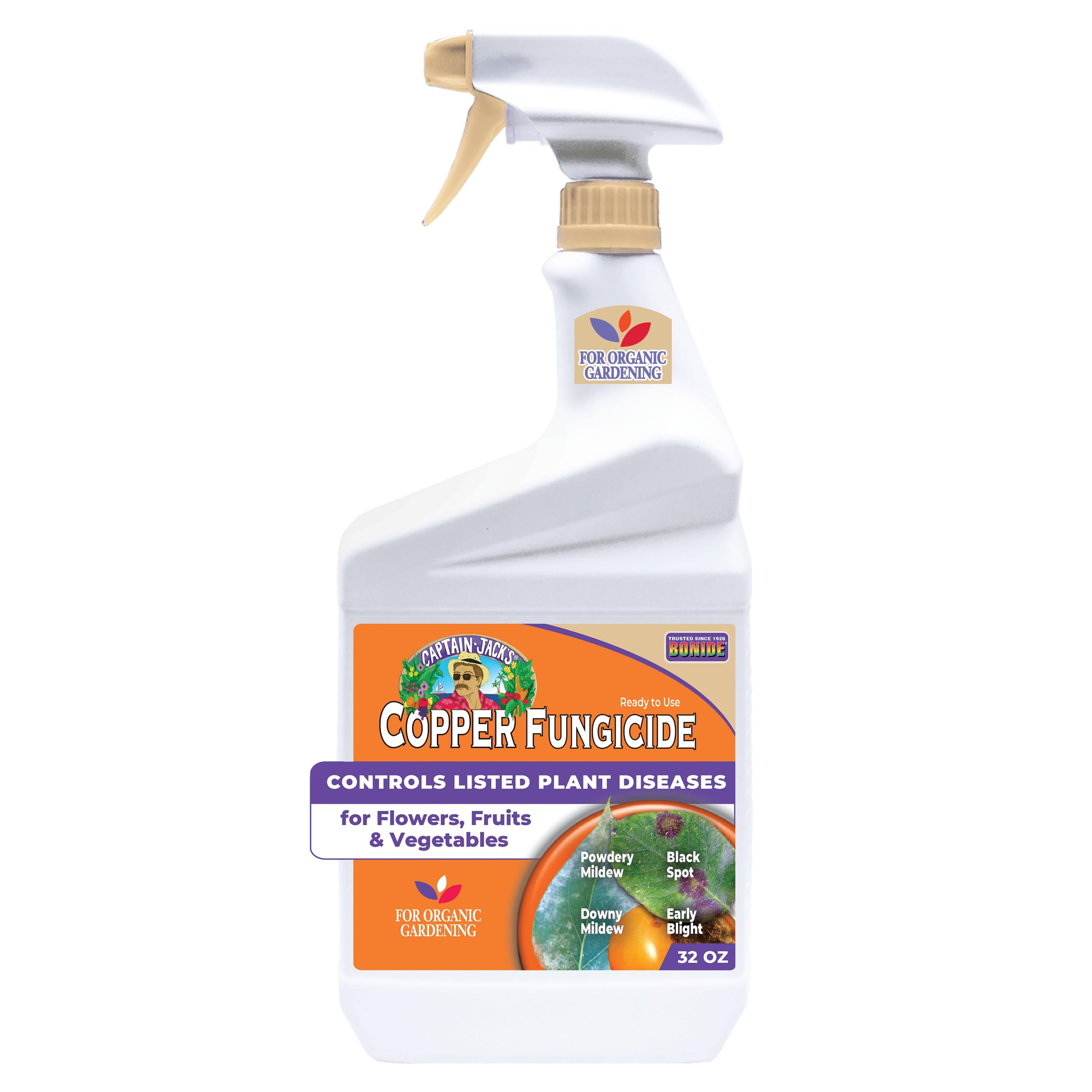Bonide Captain Jack's Copper AIF4 Fungicide, 32 oz ReadytoUse Spray for Organic Gardening