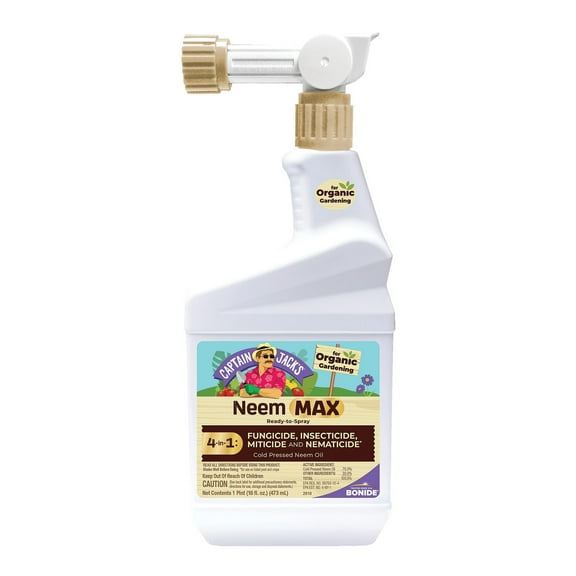 Bonide Captain Jack's Neem Max Ready-to-Spray Neem Oil - Insecticide, Fungicide, Miticide - 16 oz