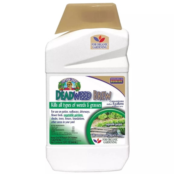 Bonide Deadweed Brew Weed & Grass Killer Concentrate - Liquid Herbicide - 32 oz