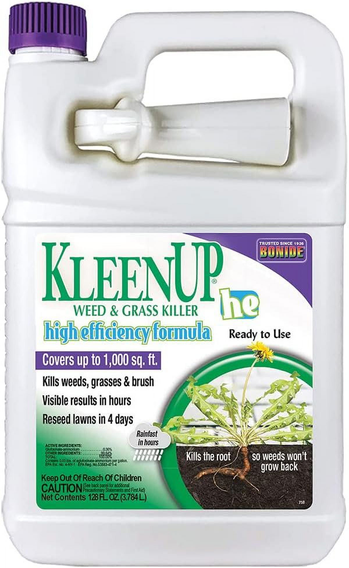Bonide KleenUP Weed & Grass Killer High Efficiency Formula, 128 oz
