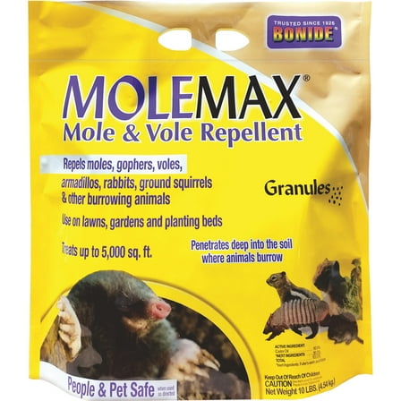 Bonide Mole Max 10 lb Mole & Vole Repellent Granules Ready-to-Use