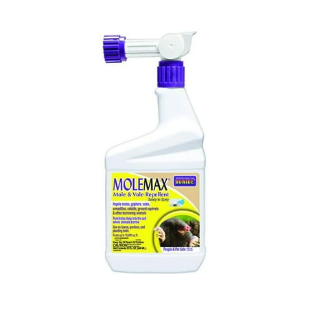 Bonide MoleMax Ready to Spray Outdoor Mole and Vole Repelling Spray, 32 Oz