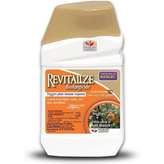 Bonide Revitalize Biofungicide, 16 oz Concentrate Disease Control for Organic Gardening, Controls Blight & Mold