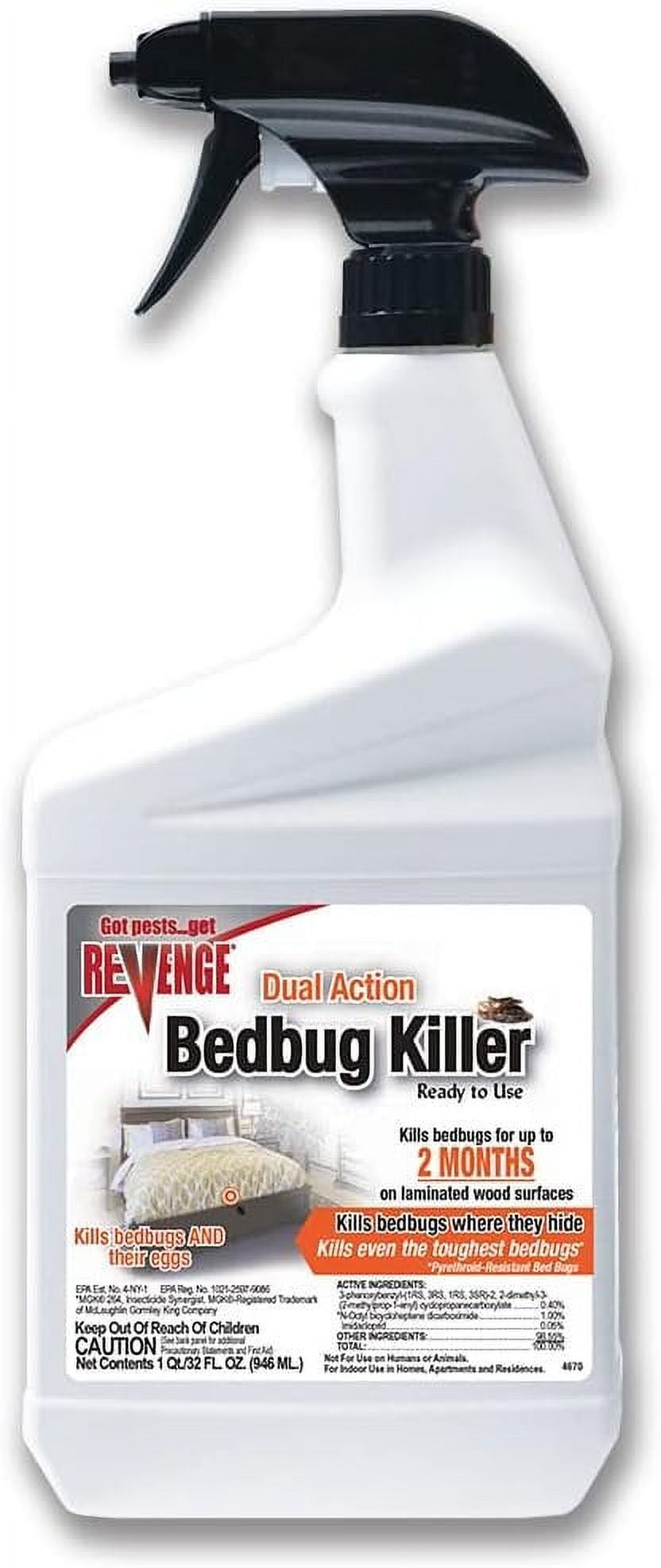 Bonide Revenge Dual Action Bed Bug Killer, 32 oz Ready-to-Use Spray