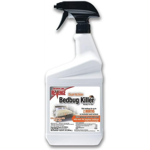 Bonide Revenge Dual Action Bed Bug Killer, 32 oz Ready-to-Use Spray