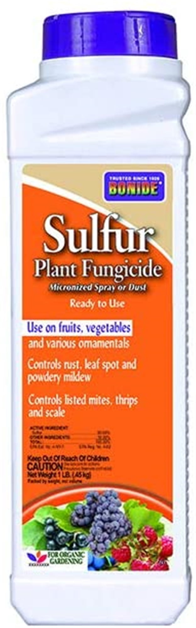 Bonide Sulfur Organic Concentrated Dust Fungicide 1 lb