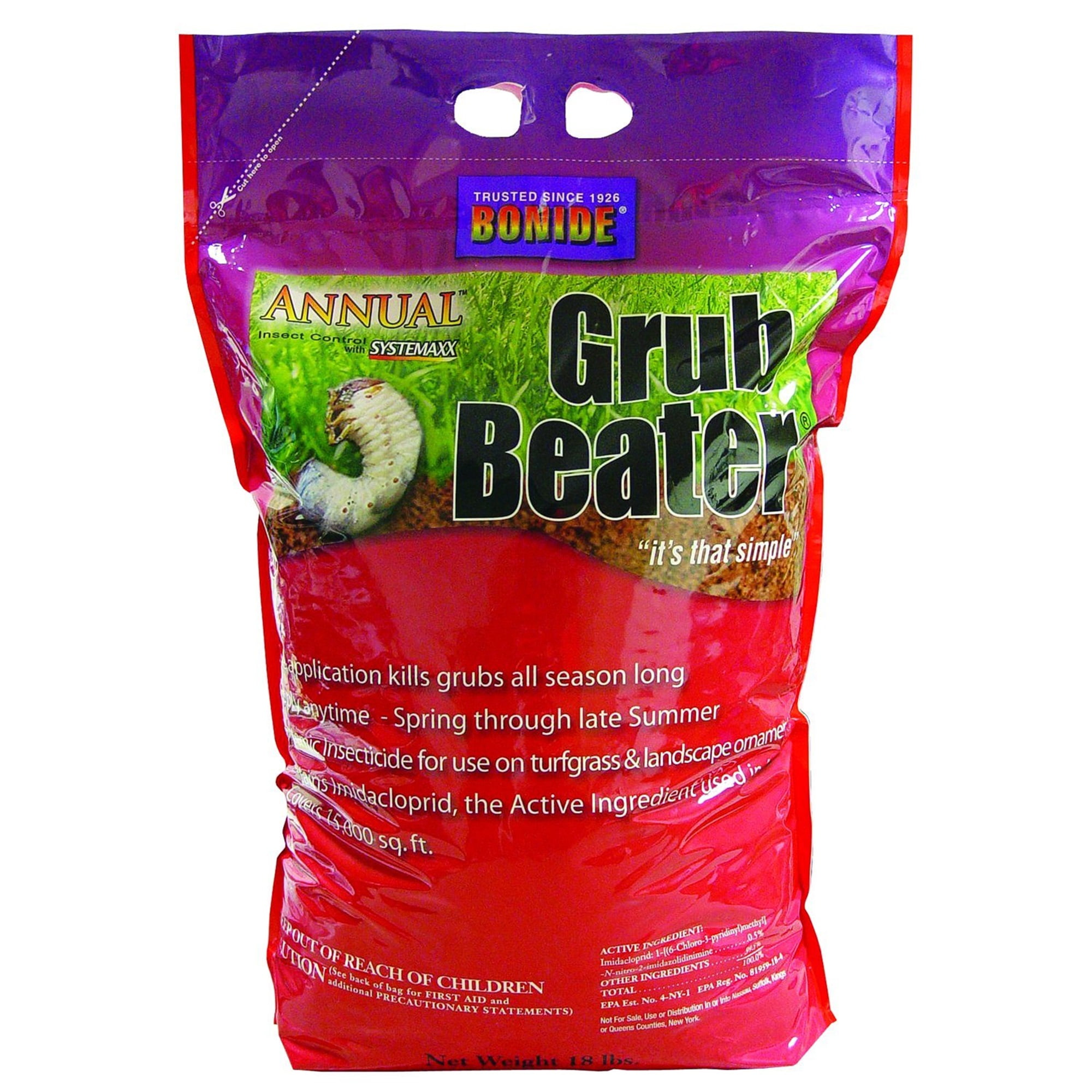 Bonide 60319 Grub Beater, Granular Lawn Insecticide, 18lb Bag, All ...