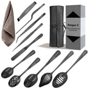 Bonigour Plating Tools Culinary Set，11 Piece Professional Chef Plating Tools Pro Kit，Kitchen Plating Utensils，Modernist Cuisine Food Art，Stainless Steel，Black