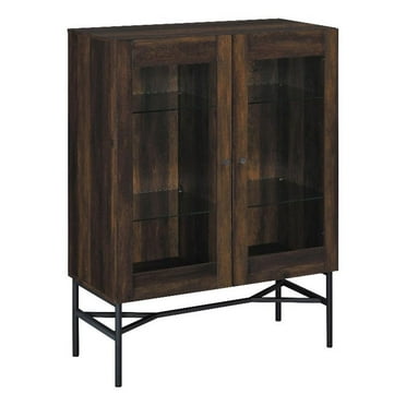 Bonilla 2-door Accent Cabinet with Glass Shelves
