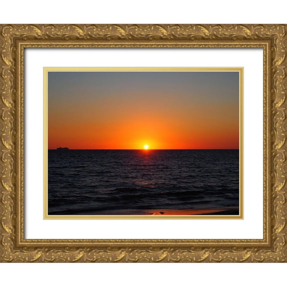 Bonin, Suzanne 14x12 Gold Ornate Wood Framed with Double Matting Museum Art Print Titled - Caribbean Sunrise