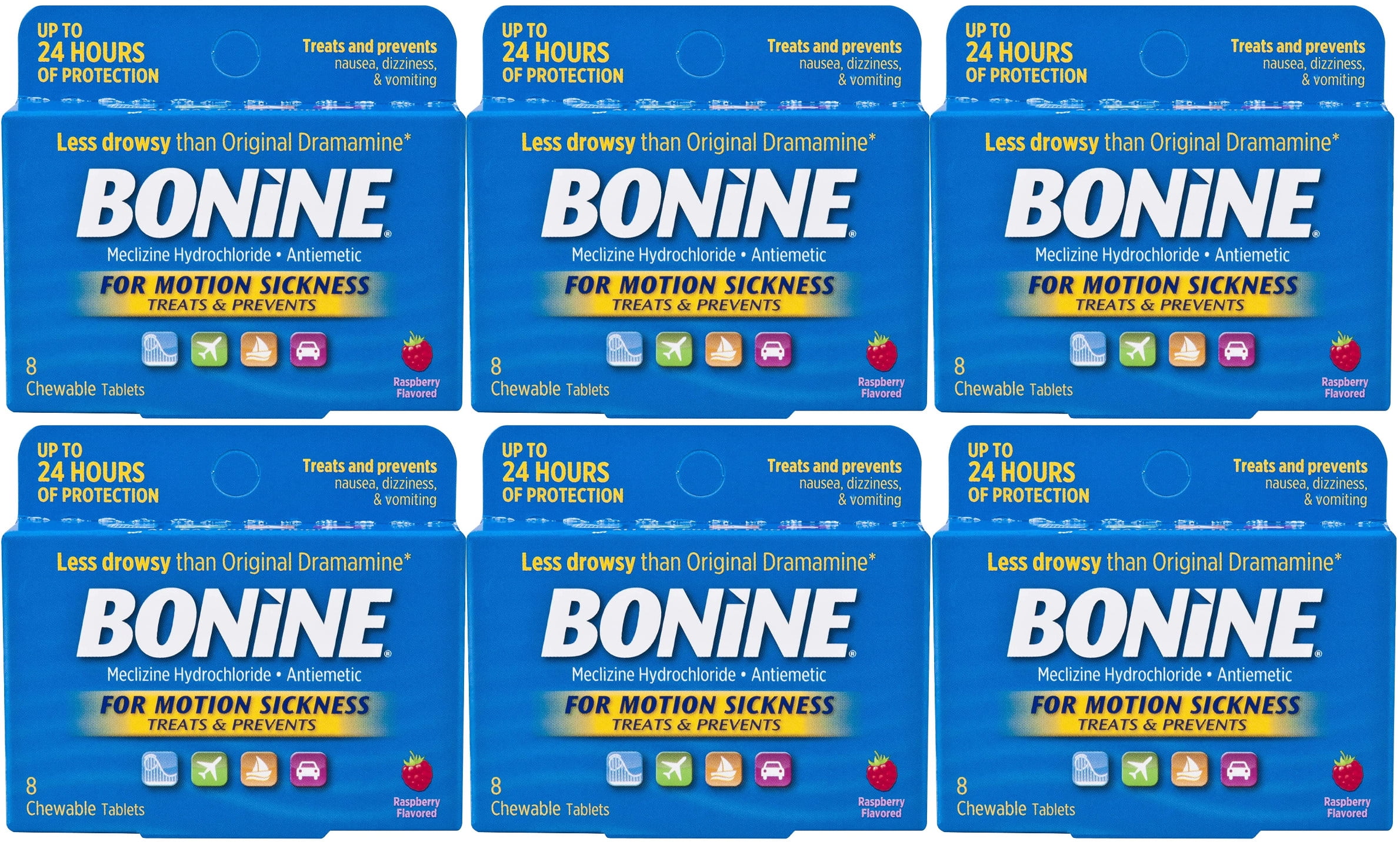 Bonine For Motion Sickness Chewable Tablets Raspberry Flavored 8 ea 6 Pack 0db9e1f9 b62f 425a ad7f 9a9edbc10b74.e50437e532c3092891c4e0102e03780a