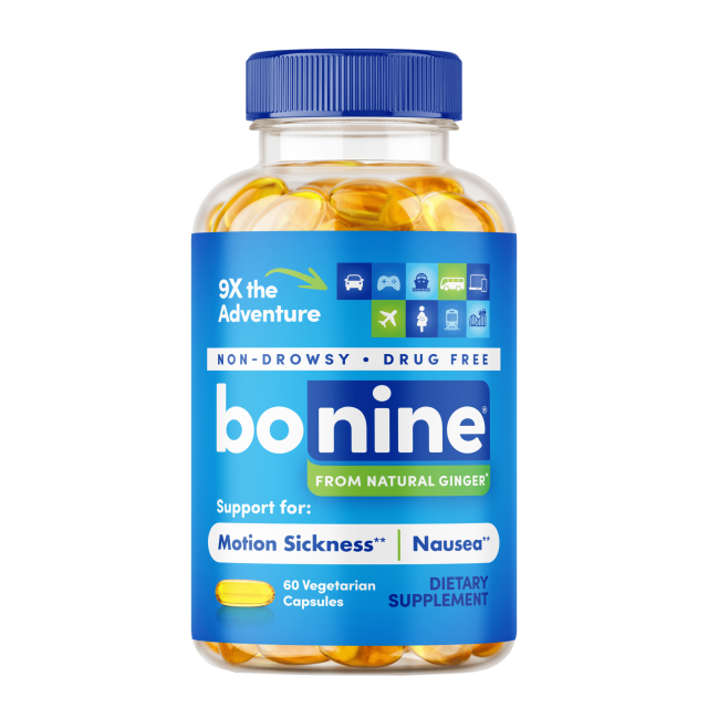 Bonine AntiNausea Medicine Ginger Root Extract Liquid Capsules Non
