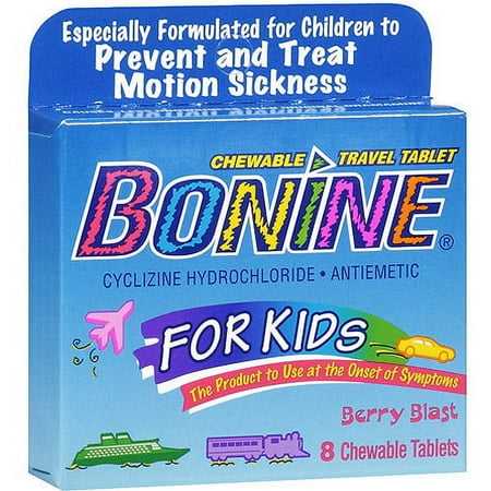 Bonine Kids Chewable Travel Tablets With Berry Blast, 8 oz