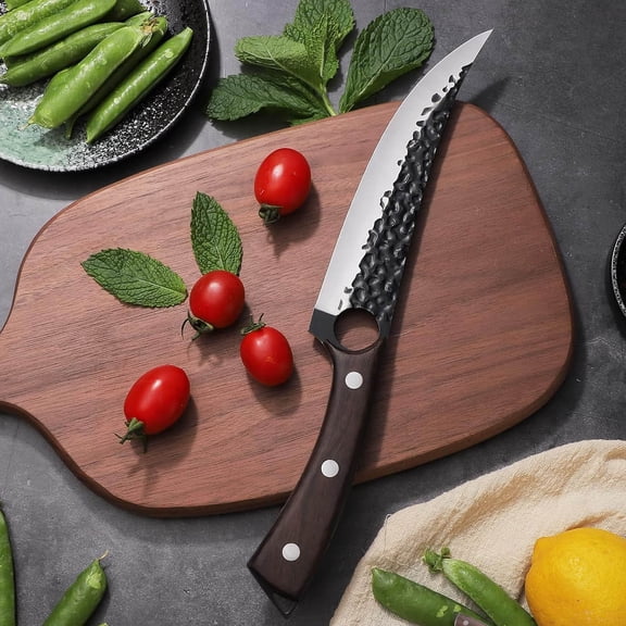 Boning Knife Hand Forged Fillet Knife Full Tang Chef Knife High Carbon Steel Kitchen Knife For Fish Meat Deboning