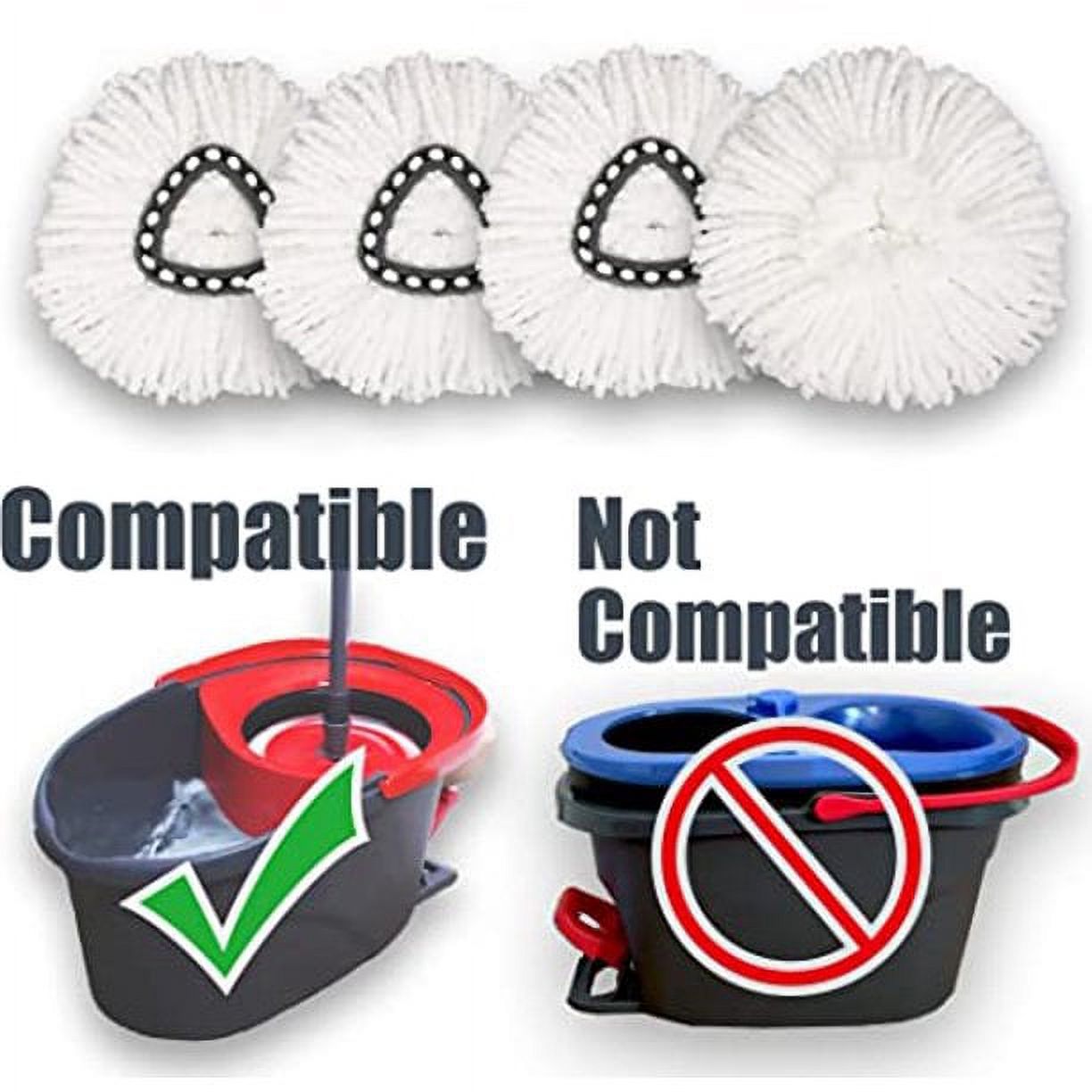 3 Pack Washable Microfiber Spray Mop Pads Replacement for OCedar Promist MAX Mop