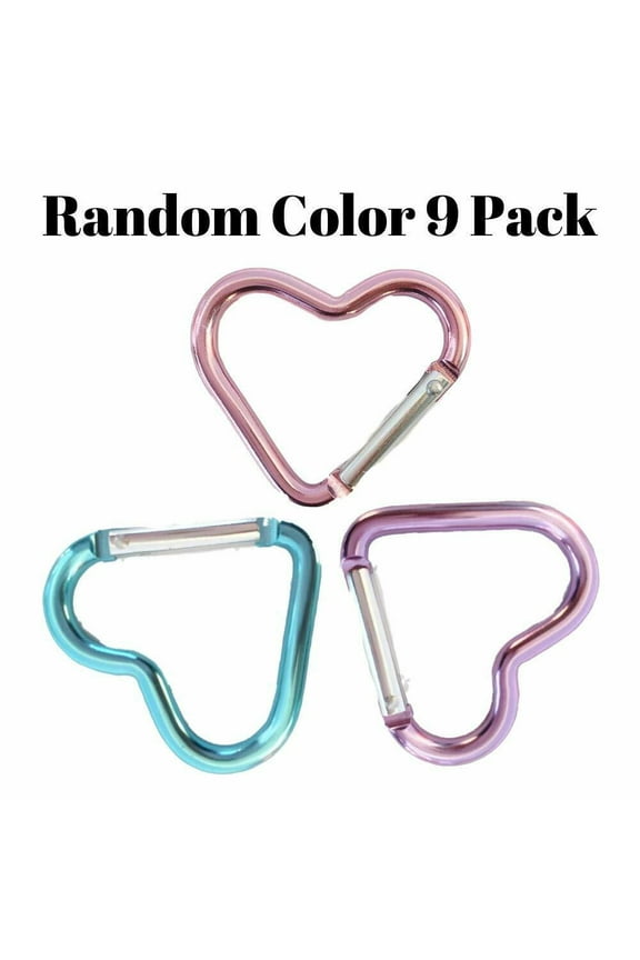 Heart Shaped Gift Aluminum Alloy Carabiner Hook Snap Clip Key Holder Keychain Tool Party Favors Camping Hiking Backpack Accessory Pastel Color Assortment