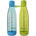 thumbnail image 1 of Bonison Sports Bottle with Soft Handle BPA Free 23 OZ Leak Proof and Eco Friendly with Cola Shaped (Green + Blue, Valued 2 Pack), 1 of 9