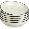 thumbnail image 1 of Bonita Pasta Bowls Set 6, 38 oz shallow bowls, ceramic Italian panels and salad bowls, microwave and dishwasher safe restaurant, in a variety of colors, 1 of 8