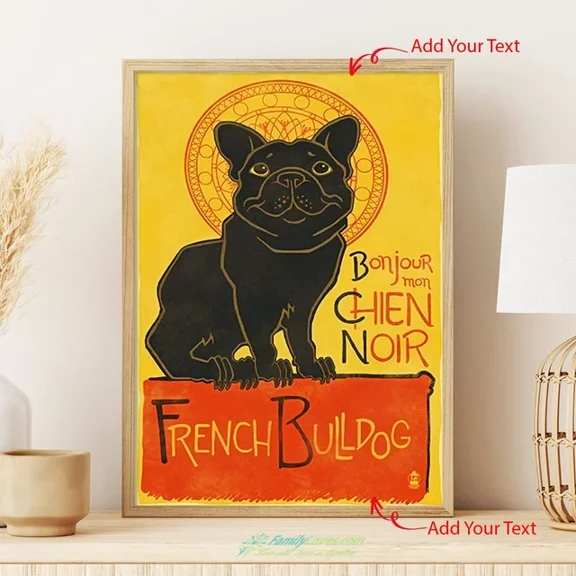 Bonjor Mon Chien Noir French Bulldog Poster For Painting Poster