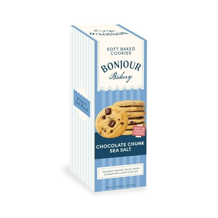 Bonjour Bakery Soft-Baked Chocolate Chunk Sea Salt Cookies, 8 oz