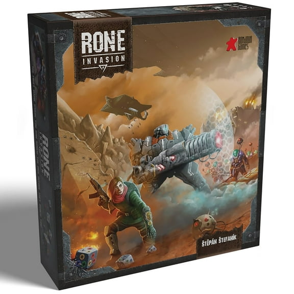 Bonjour Games: RONE: Invasion - Strategic Post-Apocalyptic Deck Building & Dice Crafting Board Game, Solo, Co-Op Or Competitive, Ages 14+, 1-2 Players